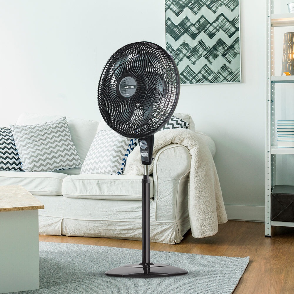 Ventilador de Coluna Mallory Delfos TS+ 3 Velocidades 40cm Preto na Sou Barato