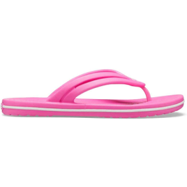 Chinelo Crocs Crocband  w Flip Electric Pink na Casas Bahia