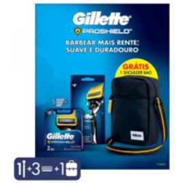 Proshield Kit 1 Aparelho de Barbear + 2 Cargas + 1 Bag na Drogasil