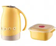 Bule de Chá e Café Térmico Amarelo com Pote 480ml – Sanremo Cuidar na Magazine Luiza