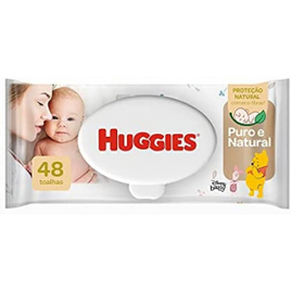 10 Pacotes Lenços Umedecidos Huggies Puro e Natural 48 lenços (480 Total) na Amazon