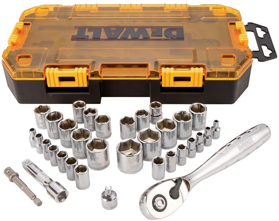 DEWALT Conjunto de soquetes, chave de 9,5 mm, SAE/Metric, 34 peças (DWMT73804) na Amazon