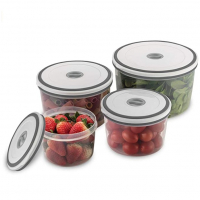 Kit Potes De Plástico Hermético, Redondo, 4 Unidades, Electrolux, Transparente/Branco, A15405201 na Amazon