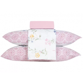 Jogo de Cama King Santista 100% Algodão - Royal Nayla Rosa 4 Peças - Jogo de Cama na Magazine Luiza