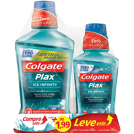 2 Kits Enxaguante Bucal Colgate Plax Ice Infinity - 750ml na Amazon