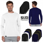 Kit com 5 Camisetas Básicas Manga Longa Masculinas Lisa na Amazon