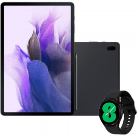Galaxy Tab S7 FE Preto + Galaxy Watch4 Bt 40mm - Preto na Americanas