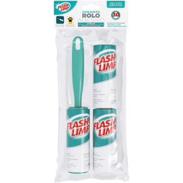 Conjunto Rolo Adesivo com 30 Folhas + 2 Refis Removedor de Poeira Pelos e Fiapos Cst0085 Flash Limp na Amazon