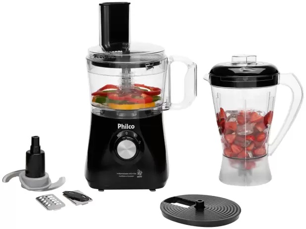 Multi Processador de Alimentos Philco Preto – All in One 4 em 1 800W na Magazine Luiza