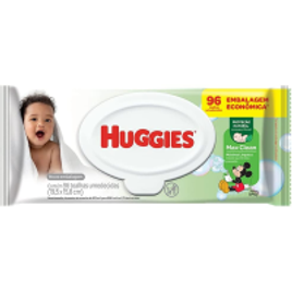 10 Unidades Lenços Umedecidos Huggies Max Clean - 96 Unidades (Total 960 Unidades) na Amazon
