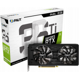 Placa de Vídeo Palit GeForce RTX 3060 Ti Dual LHR 8GB GDDR6 DLSS Ray Tracing NE6306T019P2-190ADV1 na Terabyte Shop