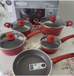 Jogo de Panelas 5 Peças Optima Carmim, Com Revestimento Cerâmico e Fundo De Indução, Ceramic Life, Brinox na Amazon