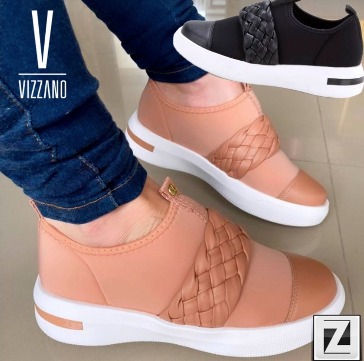 Tênis Slip On Vizzano Trança Feminino na Magazine Luiza