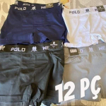 Kit 12 Cuecas Boxer, Polo Wear, Masculino na Amazon