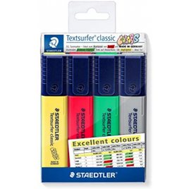Marcador de Texto Staedtler Textsurfer Excel 364 Cwp4-X 4 Cores na Amazon