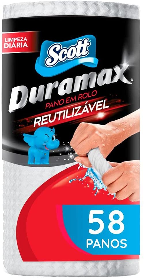 2 Pacotes – Pano de Limpeza Scott Duramax Reutilizável – 58 Unidades na Amazon