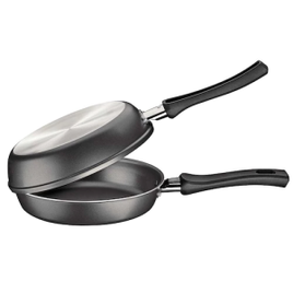 Omeleteira Tramontina Loreto em Alumínio com Revestimento Antiaderente Grafite - 20cm na Ponto