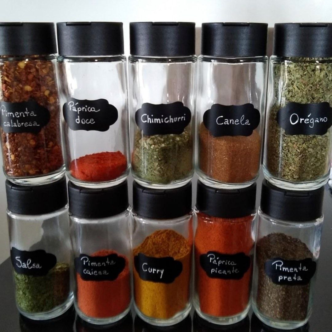 Kit 10 Potes Tempero De Vidro Tampa Dosadora Dupla + Brinde na Amazon