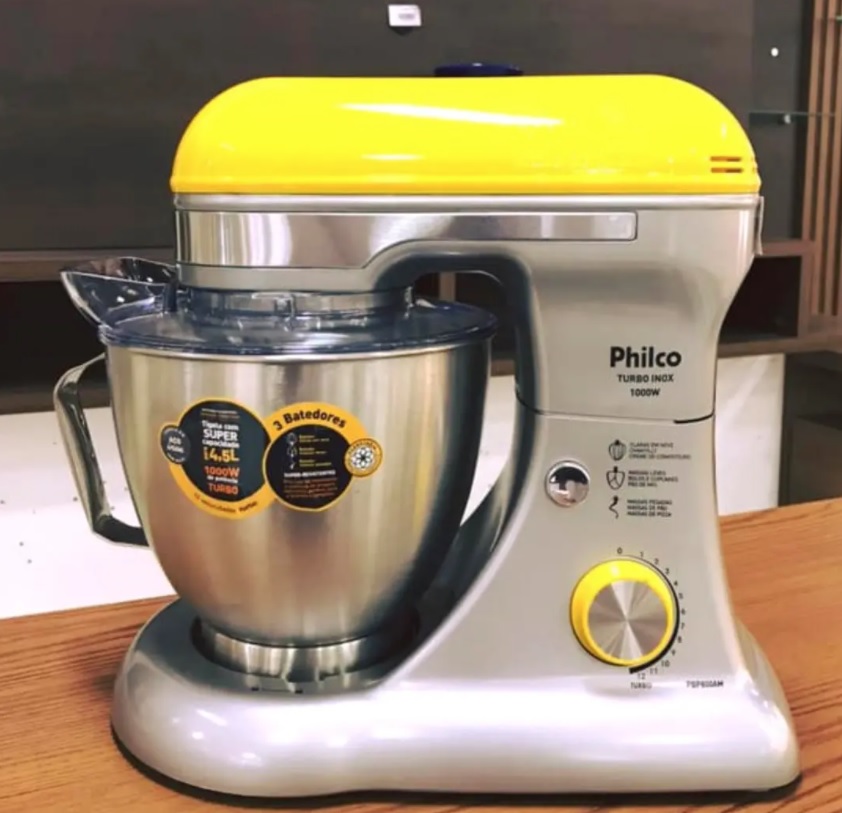 Batedeira Planetária Philco PBP800AM Turbo Inox 800W 110v na Americanas