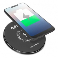Carregador Rapido Sensor QI Sem Fio Com Borda De LED Indução Magnetica (PRETO) - EXBOM na Amazon