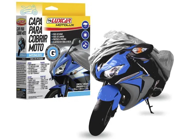 Capa Para Cobrir Motocicleta – G – Motolux Luxcar Grande na Amazon