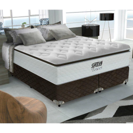 Conjunto Box King 193cm Tower Pillow/Euro Pillow na Casas Bahia