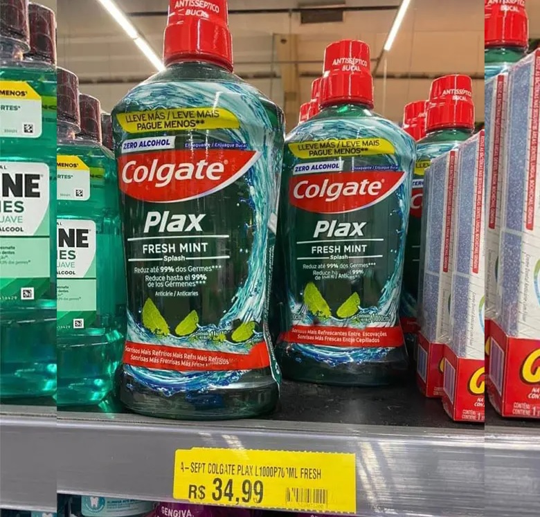 Enxaguante Bucal Colgate Plax Fresh Mint 1000Ml Promo Leve 1000Ml E Pague 700Ml na Amazon