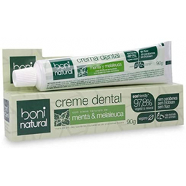 2 Unidades Creme Dental com Óleos Naturais de Menta e Melaleuca Vegano e Natural sem Flúor sem Triclosan Boni Natural na Amazon