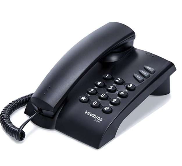 Telefone Com Fio E Chave, intelbras Pleno, Preto na Amazon