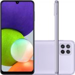 Smartphone Samsung Galaxy A22 128GB 4G Wi-Fi Tela 6.4” Dual Chip 4GB RAM Câmera Quádrupla + Selfie 13MP – Violeta na Americanas