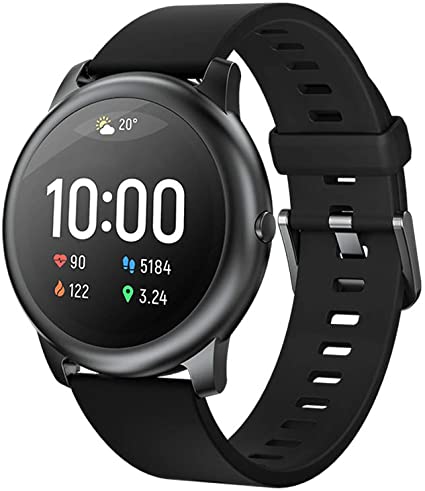 Smartwatch Haylou LS05 Solar, Bluetooth 5.0, IP68, Tela 1.28″ HD – 2020 (Preto) na Amazon