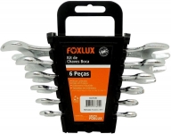 Jogo de Chave Fixa Foxlux – 6x7mm a 16x17mm – Kit com 6 peças – Chave de Boca – Prateada – Aço carbono – Niquelado – Com Proteção Antiferrugem na Amazon