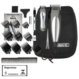 Kit Aparador de Cabelo e Pelos Wahl Clipper Deluxe Groom Pro 79305-3648 - Cinza na Extra