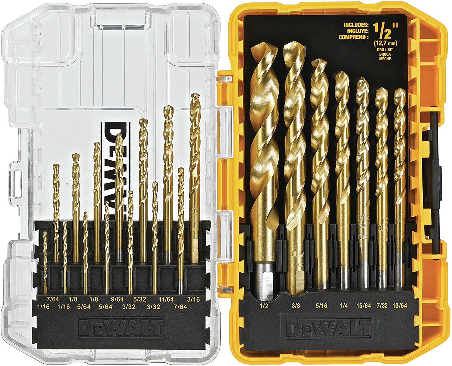 Conjunto de brocas de titânio 21 peças DEWALT – DW1342 na Amazon