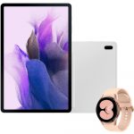 Galaxy Tab S7 FE Prata + Galaxy Watch4 Bt 40mm – Rose na Americanas