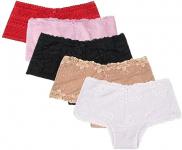Calcinha Cós alto kit com 5 Lingerie na Amazon