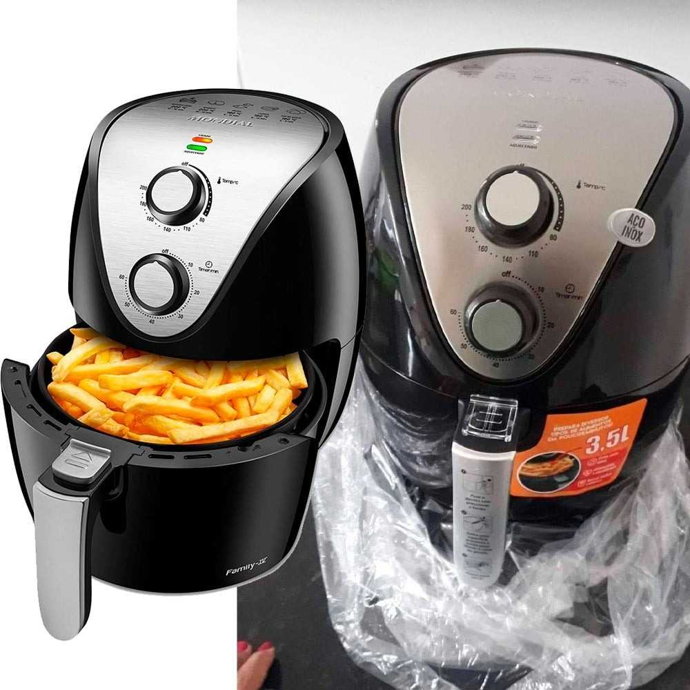 Fritadeira Sem Óleo Mondial, Family-IV - 3,5L, 127V, Preto, 1500W - AF-30 I na Amazon