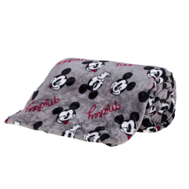 Cobertor Solteiro Disney - Mickey Faces Cinza na Havan