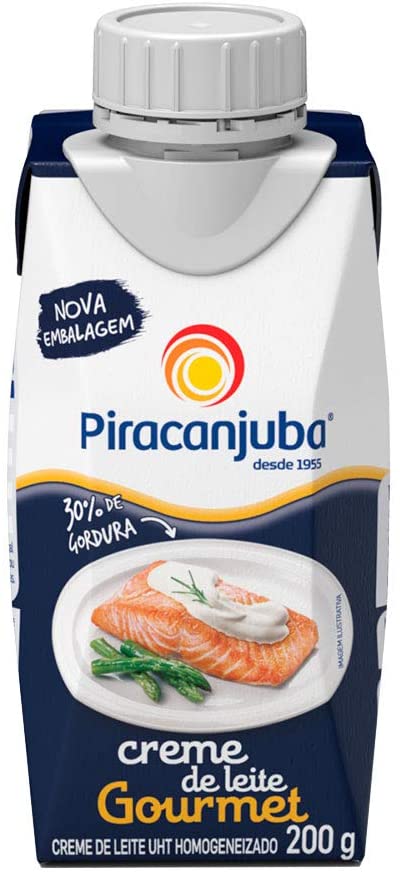 5 Unidades de Creme de Leite Gourmet Piracanjuba 200g Cada na Amazon