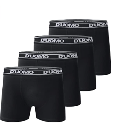 Kit 4 Cuecas Boxer Algodão, Duomo, Masculino na Amazon