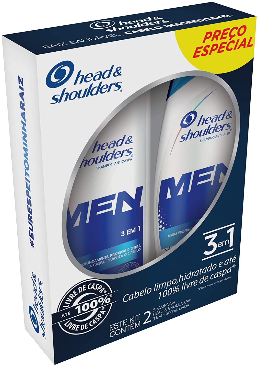 2 Kits – Shampoo Head & Shoulders Cuidados com a Raiz Men 3 em 1 – 2x200ml na Amazon