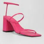 Sandália Couro Santa Lolla Salto Alto Grosso Feminina na Magazine Luiza