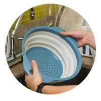 Escorredor De Alimentos Multiuso De Silicone Retrátil - Oikos na Amazon