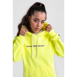 Moletom basic logo neon yellow - BAW na Baw Clothing