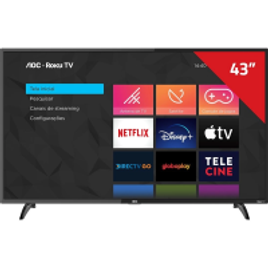 Smart TV AOC Roku LED 43'' /78 com Wi-Fi Full HD 3 HDMI 1 USB com Controle Remoto com atalhos Roku Mobile Miracas na Americanas