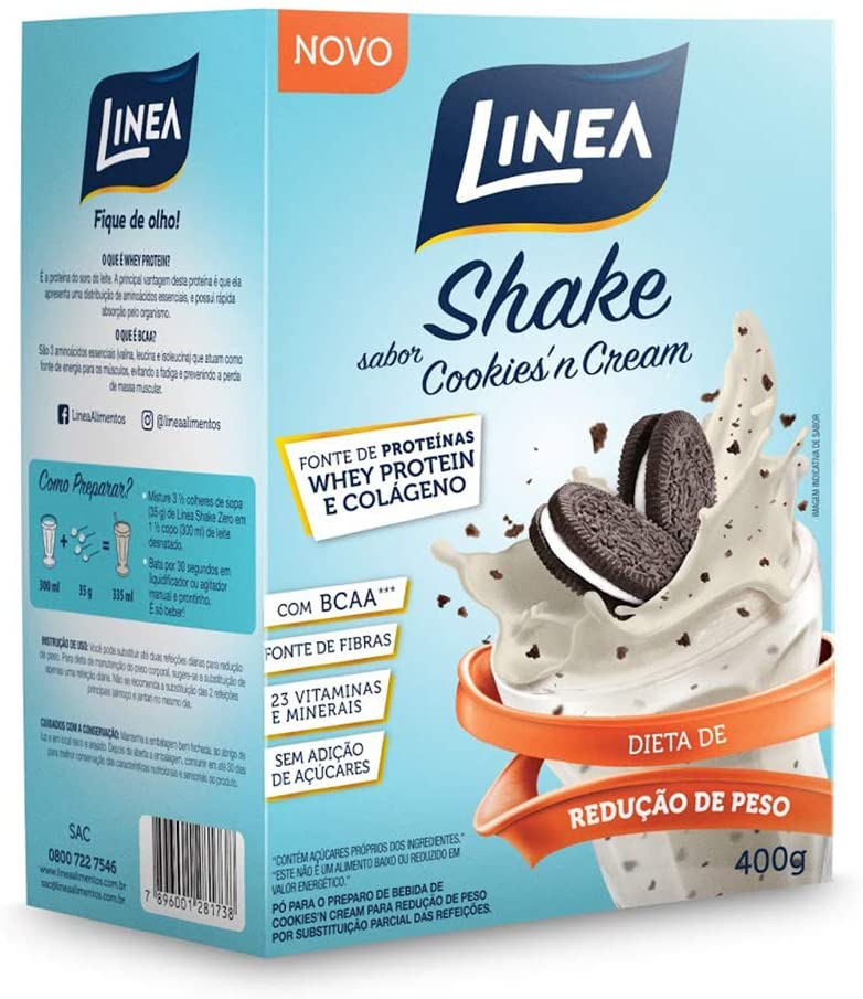 Linea, Shake Sabor Cookies’N Cream, 330g na Amazon