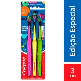 Kit de 3 Escovas de Dente Colgate UltraSoft - Ultra Macia na Droga Raia