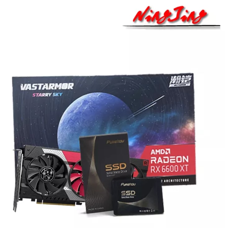 Placa de Vídeo Vastarmor AMD RX 6600XT 8GB + SSD 60GGB na Aliexpress