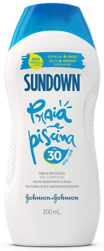 Protetor Solar Johnson’s Praia e Piscina FPS 30 Sundown 200ml na Amazon