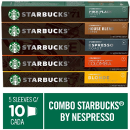 Combo de Cafés Starbucks By Nespresso - 50 Cápsulas na Americanas